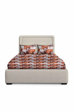 Cotton Blend Double Size Bedsheet with Pillow Covers – 3 Pcs 025175DOUBRO&GRE