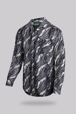 Poly Nylon Printed Casual Shirts for Men 026966BOTGRE40