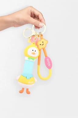 Duck Stretchable Neck Silicone Keychain 027110AQUONESIZ