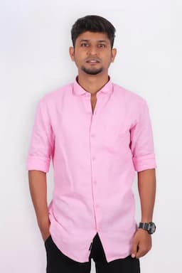 Linen Solid Casual Shirt for Men 029422PINXXL