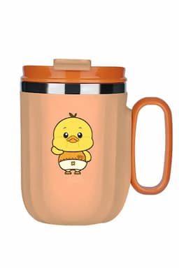 Plastic & Stainless Steel Mug with Lid - 400ml 029480ORA1