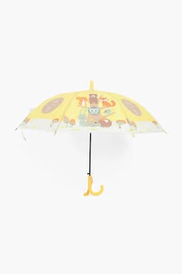 Polyester & Stainless Steel Single Fold Umbrella - 66 Cm 031998YEL