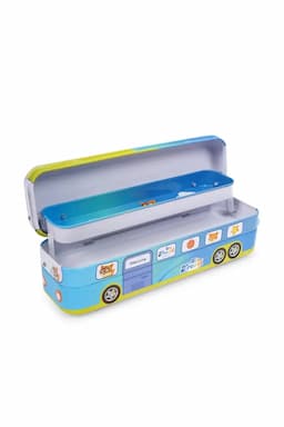 Bus Shaped Metal Pencil Box (Sky Travel) 033470MULSKYTRA