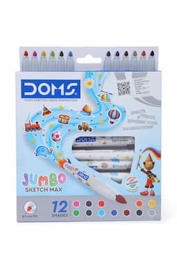 DOMS Jumbo Sketch Max - 12 Shades 034477MUL12SHA