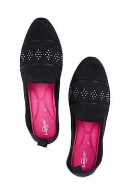 Slip-On Shoes for Women - Crystal Embellished, Stylish & Comfortable 0356759BLA