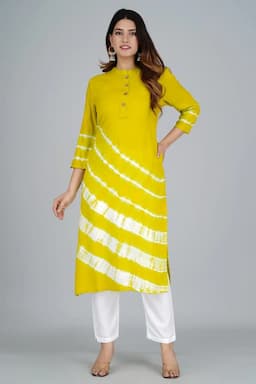 Rayon Printed Kurti for Women 000352XL4GRE